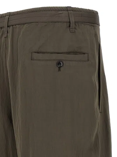 Lemaire Pleated Waistband Trousers With Practical Pockets In Gray