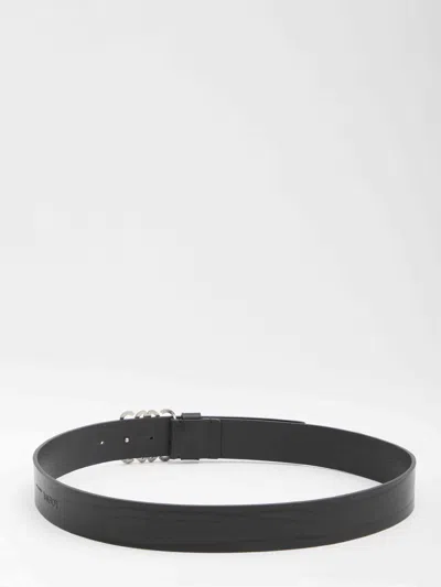 Loewe Men Anagram Chunky Belt In Black