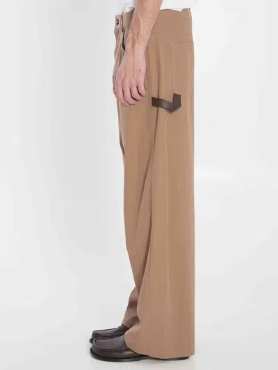 Loewe Men Cotton Carpenter Trousers In Brown