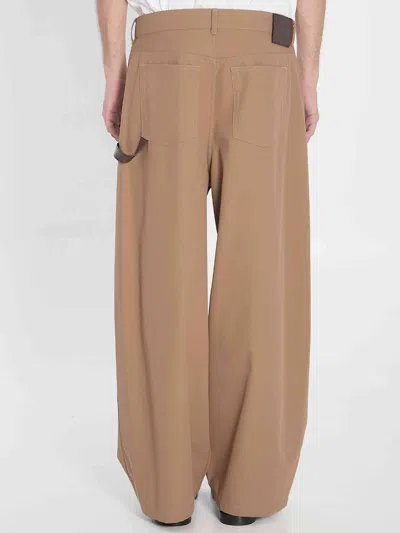 Loewe Men Cotton Carpenter Trousers In Brown