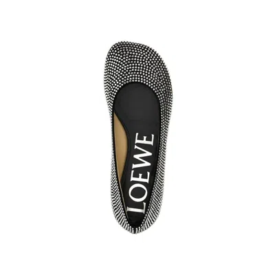 Loewe Toy Crystal-embellished Suede Ballet Flats