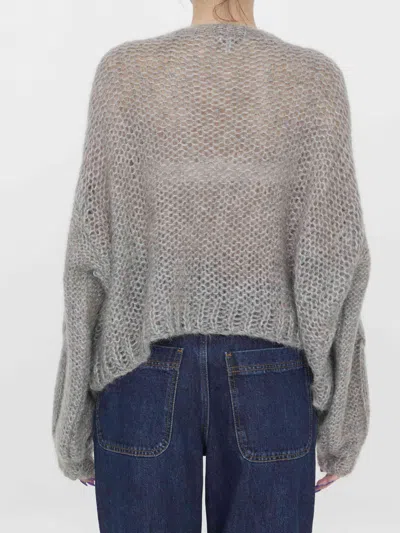 Loewe Logo-embroidered Open-knit Jumper