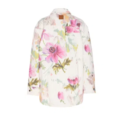 Loewe Floral-print Button-down Overshirt In Neutral