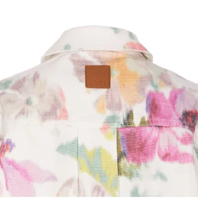 Loewe Floral-print Button-down Overshirt In Neutral