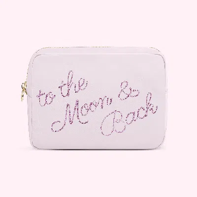 Stoney Clover Lane Hand Embroidered Custom 5 Word Large Pouch