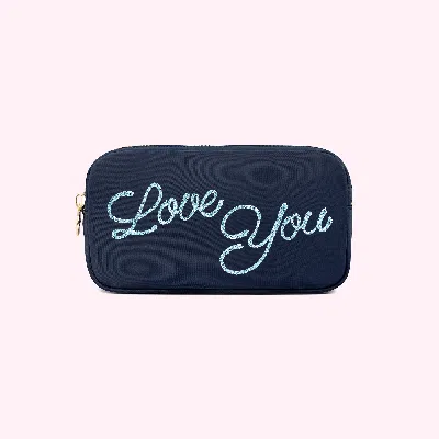 Stoney Clover Lane Hand Embroidered Custom 2 Word Small Pouch