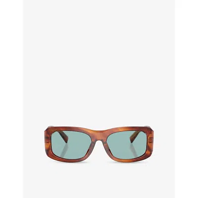 Dolce & Gabbana Womens Brown Dg4503 Rectangular-frame Acetate Sunglasses