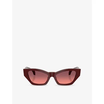 Versace Womens Red Ve4488u Cat-eye Acetate Sunglasses