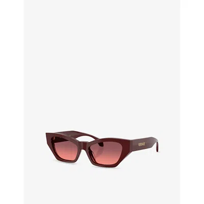Versace Womens Red Ve4488u Cat-eye Acetate Sunglasses