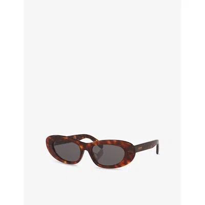 Celine Womens Brown Cl40310u Cat-eye Acetate Sunglasses