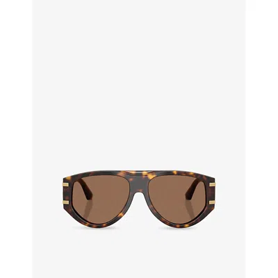 Dolce & Gabbana Womens Brown Dg4499 Pilot-frame Acetate Sunglasses