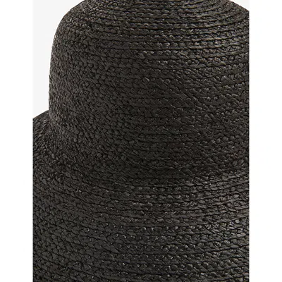 Whistles Womens Black Wide-brim Straw Hat