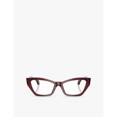 Versace Womens Red Ve3373u Cat-eye Acetate Optical Glasses