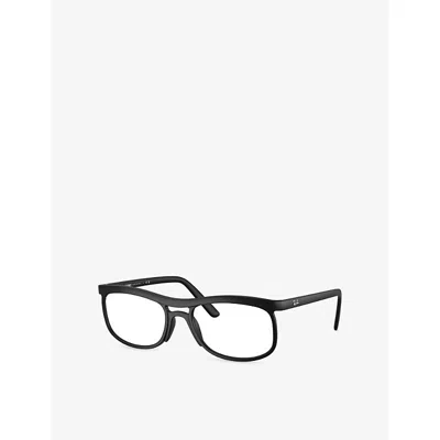 Ray Ban Womens Black Rx7254 Pillow-frame Peek Optical Glasses