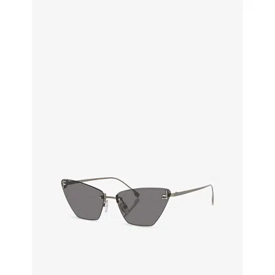 Fendi Fe4160us Cat-eye Crystalized Logo Sunglasses