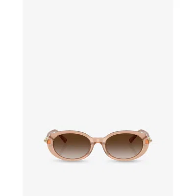 Tiffany & Co Womens Cream Tf4242d Round-frame Acetate Sunglasses