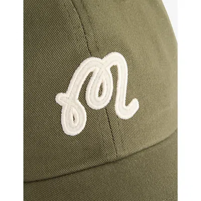 Malbon Mens Cypress Green Washed Embroidered Cotton Golf Cap