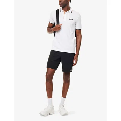 Hugo Boss Mens Black Atta 9inch Drawstring Woven Shorts In Black