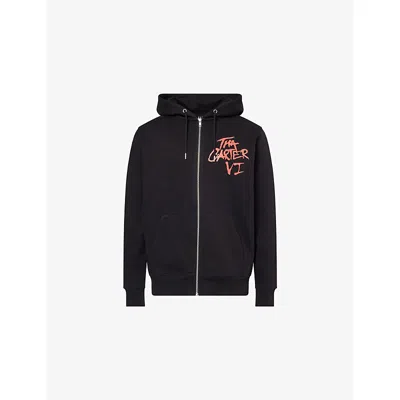 Summer Of Sound Mens Black Smoke Clouds Graphic-print Cotton-jersey Hoody Xl