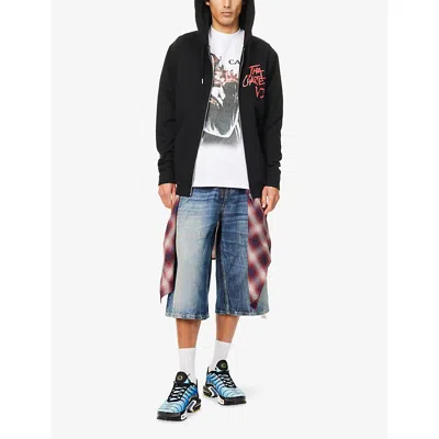 Summer Of Sound Mens Black Smoke Clouds Graphic-print Cotton-jersey Hoody Xl