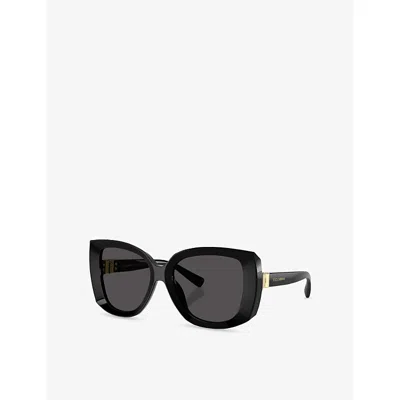 Dolce & Gabbana Womens Black Dg4495 Square-frame Acetate Sunglasses