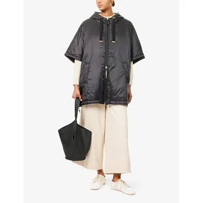 Max Mara The Cube Womens Black Greenci Hooded Shell Jacket In Black