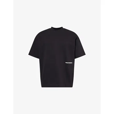 The Couture Club Mens Black Design Dept Graphic-text Print Cotton T-shirt In Black