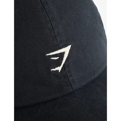 Gymshark Womens Black Logo-embellished Cotton Cap