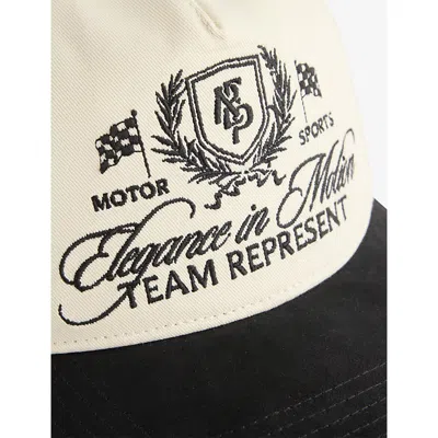 Represent Mens Antique White Crest Logo Cotton Cap