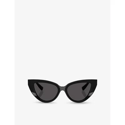 Dolce & Gabbana Womens Black Dg4497 Cat-eye Acetate Sunglasses