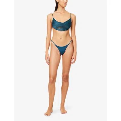Jaded London Womens Multi Alena Bikini Bottoms In Blue