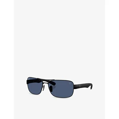 Ray Ban Womens Black Rb3763m Scuderia Ferrari Square-frame Acetate Sunglasses