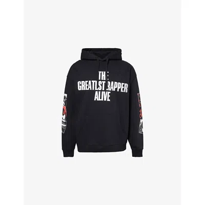 Summer Of Sound Mens Black Iconic Graphic-print Cotton-jersey Hoody Xl