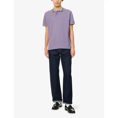 Vivienne Westwood Mens Cadet Classic Embroidered-logo Polo Top In Purple