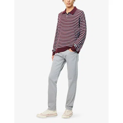 Replay Mens Medium Grey Anbass Straight-leg Denim Jeans In Gray