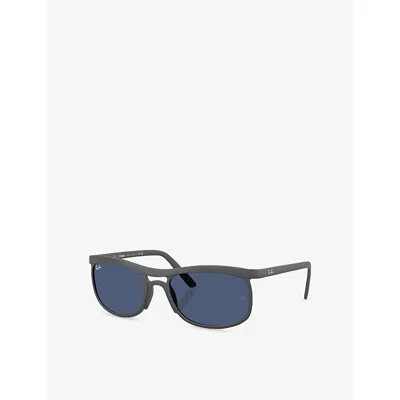 Ray Ban Womens Grey Rb4452 Liteforce Square-frame Peek Sunglasses