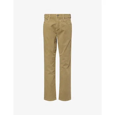 Citizen Of Humanity Mens Dark Khaki (reservoir) Gage Straight-leg Stretch-cotton Jeans In Brown