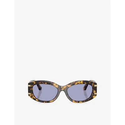Dolce & Gabbana Womens Brown Dg4502 Oval-frame Acetate Sunglasses