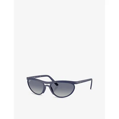 Ray Ban Womens Blue Rb4453 Pillow-frame Peek Sunglasses