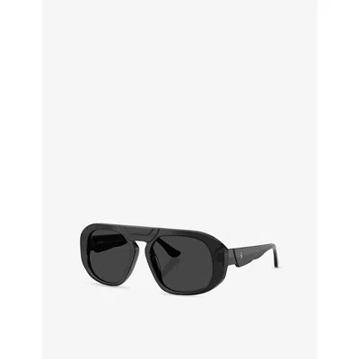 Ferrari Womens Black Fh2014u Pillow-frame Acetate Sunglasses