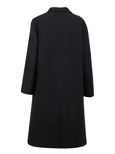 Jil Sander Single-breasted Mid-length Coat In Black