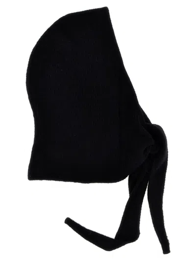 Ganni Women Black Stretch Wool Blend Hood In Black