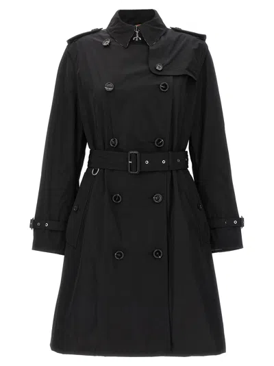 Burberry Kensington Trench Jacket In Black