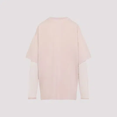 Acne Studios Distressed Crew Neck T-shirt With Mesh Sleeves