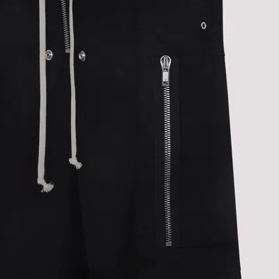 Rick Owens Wide-leg Trousers With High Waist And Utility Pockets In Black