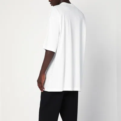Y-3 Crewneck Graphic Print Oversize Short Sleeve T-shirt In White