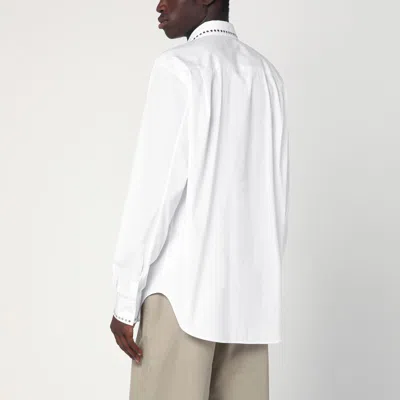 Alexander Mcqueen White Cotton Shirt With Studs In White