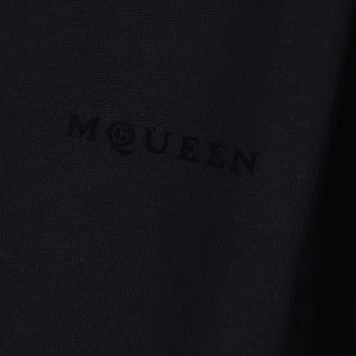 Alexander Mcqueen Zip-up Cotton Hoodie In Blue