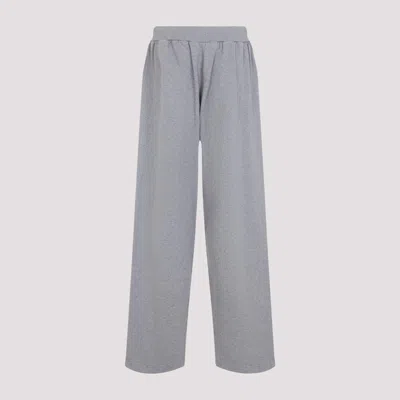 Balenciaga Wide Leg Cotton Jogging Trousers In Gray