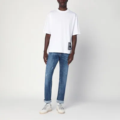 Dsquared2 Medium Perfecto Wash Cool Guy Jeans In Faded Blue In Blue
